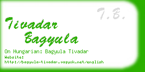 tivadar bagyula business card